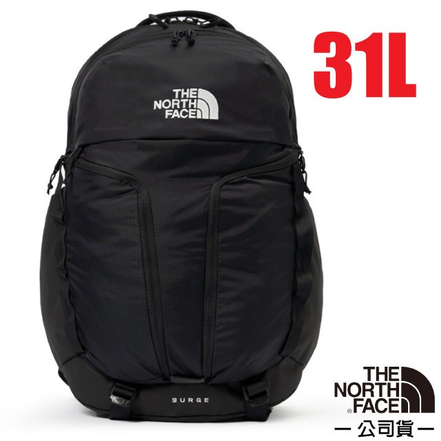 【The North Face】​SURGE 舒適減壓休閒後背包31L.電腦背包.日用雙肩背包/52SG-4HF 宇宙黑✿30E010